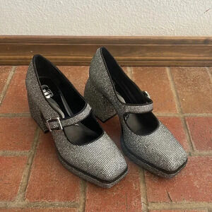 Gianni Binni Shiny Mary Jane‎ Platform Women Pumps